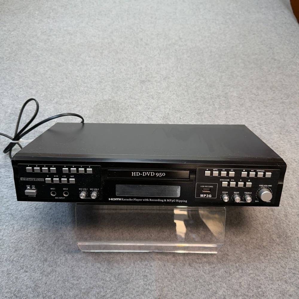 Martin Ranger HD-DVD 950‎ Karaoke Player HDMI USB MP3G Powers On Parts/Repair